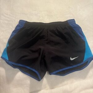 Nike Black and Blue Athletic Training Shorts